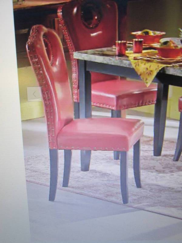 lot 66 image: Nailhead Dining Chair open box Reta...