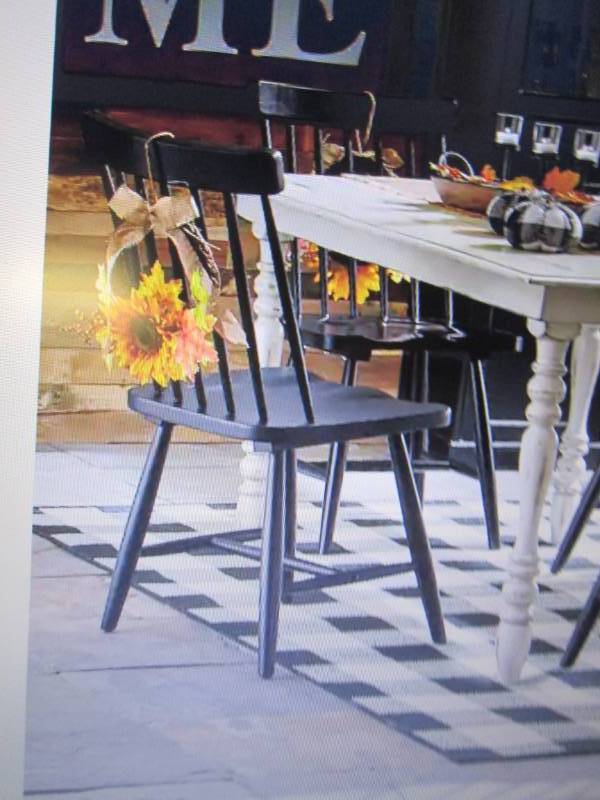 lot 71 image: Set of 2 Farmhouse Spindle Chairs o...