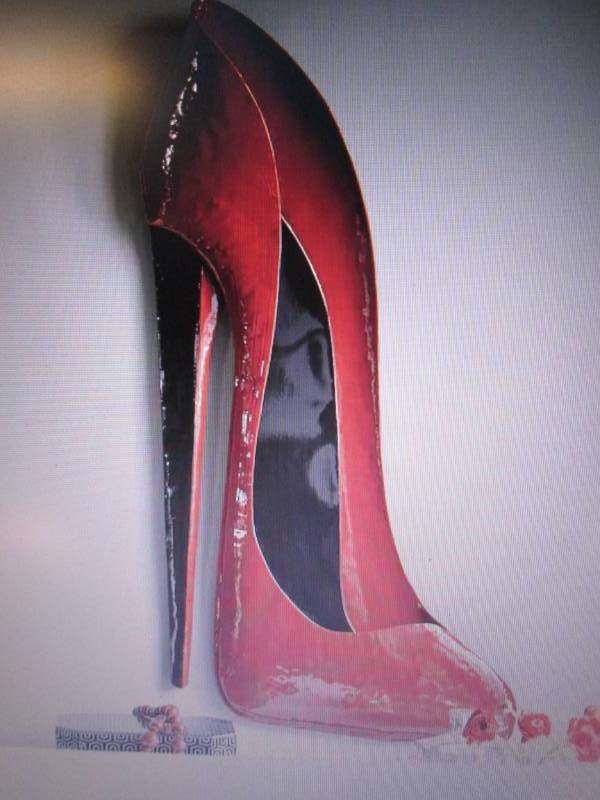 lot 87 image: Red Stiletto Wall Art open box Reta...