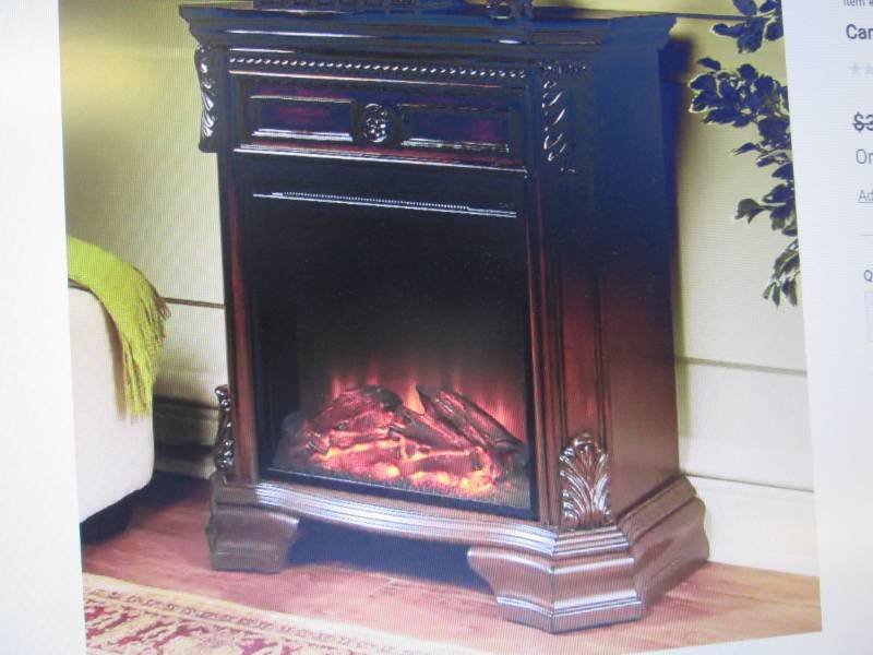 lot 94 image: Carved Petite Fireplace Cabinet onl...