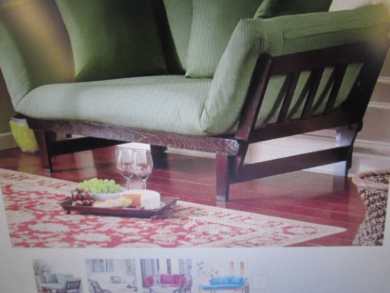 lot 107 image: Lounger Sofa Bed Frame only , open ...