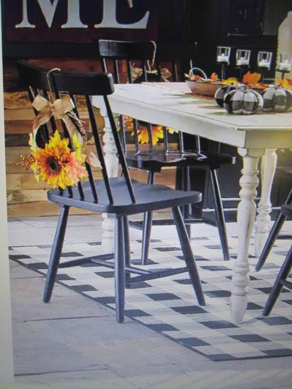 lot 123 image: Set of 2 Farmhouse Spindle Chairs o...