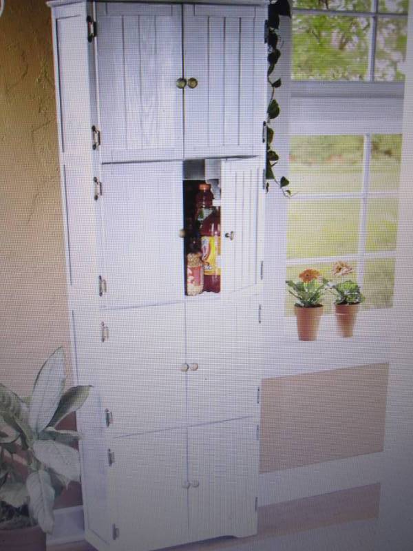 lot 129 image: 8 Door Wall Cabinet open box Retail...