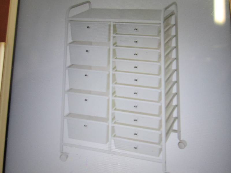 lot 155 image: Seville 15 Drawer Organizer Cart, P...