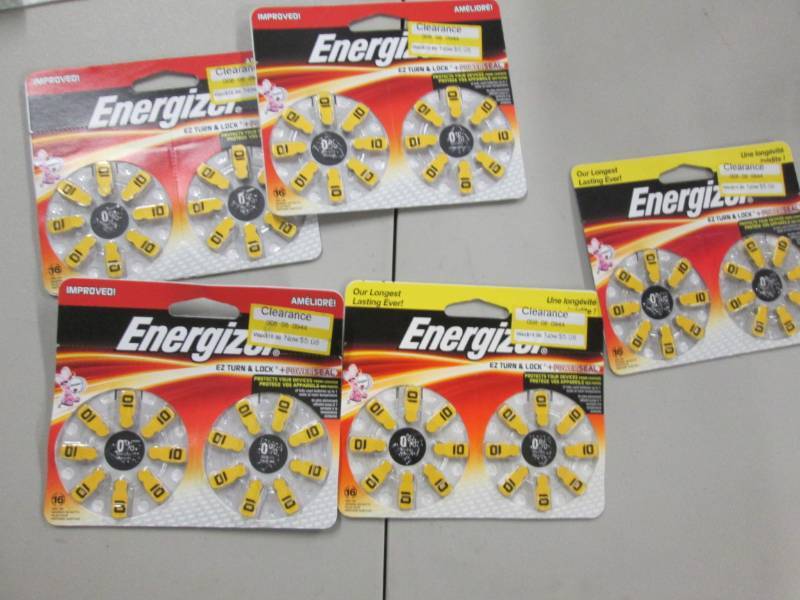 lot 172 image: 5- 16 pks of Energizer #10 Batterie...