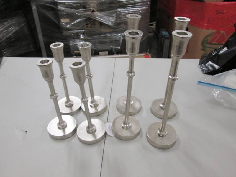lot 196 image: 8  Threshold Candleholders Retail $...