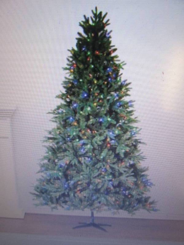 lot 201 image: 7.5ft Pre-Lit Harrison Fir Quick Se...
