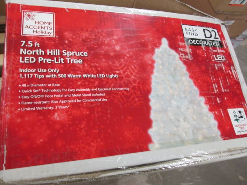 lot 202 image: Home Accents Holiday 7.5 ft North H...
