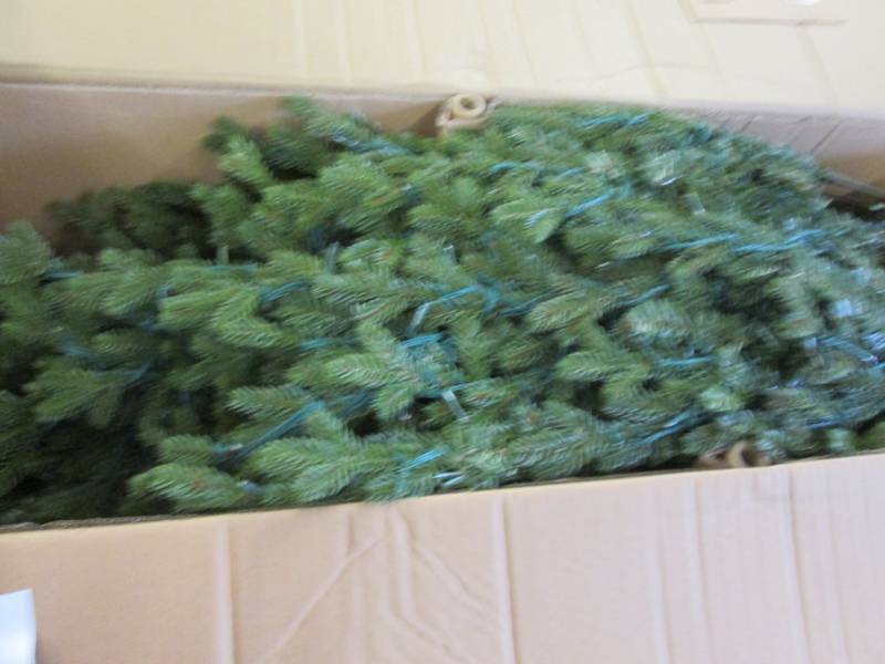 lot 206 image: 7.5 ft GE Canadian Fir Tree with 15...