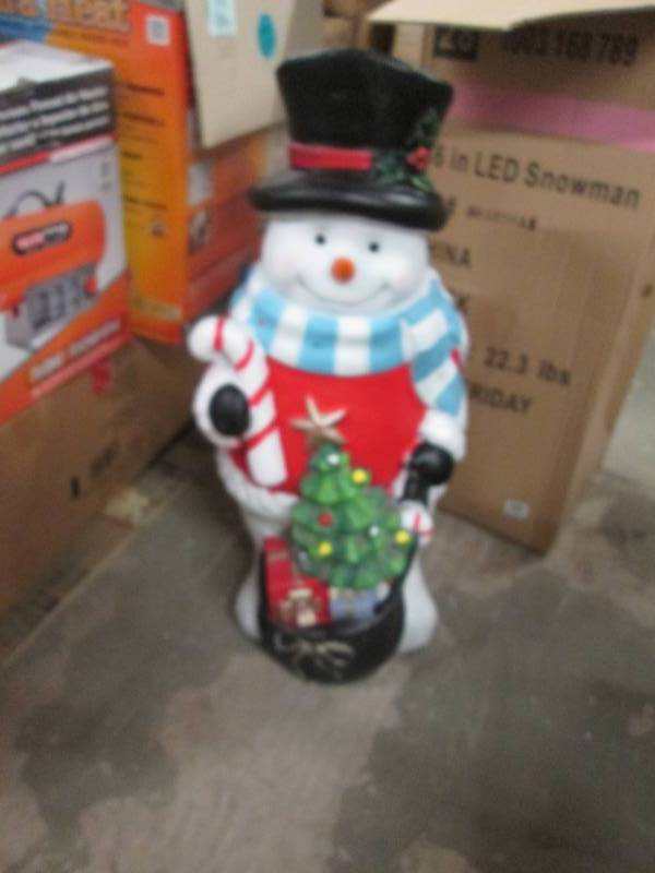 lot 217 image: 36 inch LED Snowman open box...