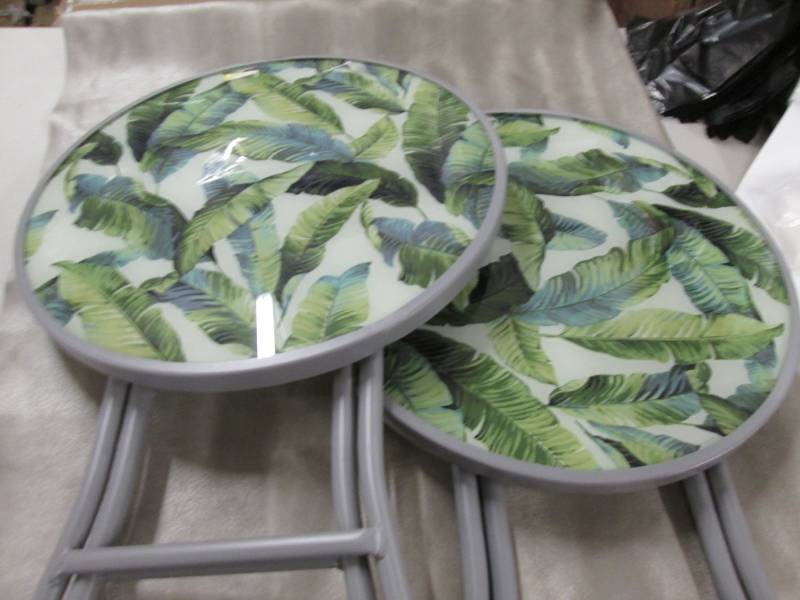 lot 249 image: 2 Threshold Patio Accent Tables...