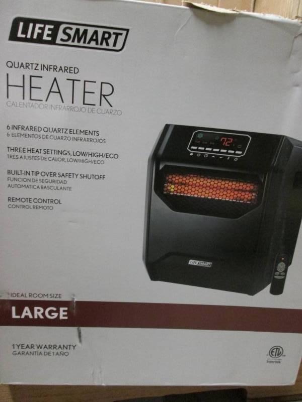 lot 27 image: LifeSmart Quartz Infrared Heater La...
