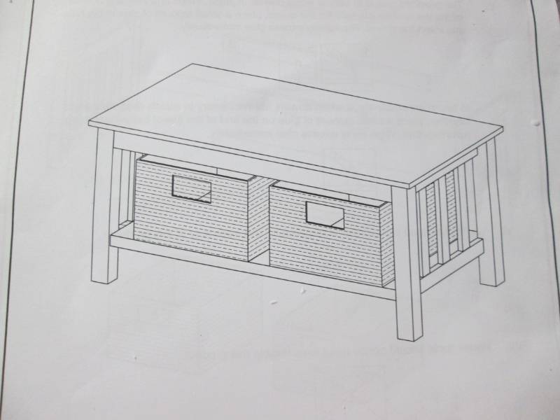 lot 96 image: Denning Wood Coffee Table with Wick...