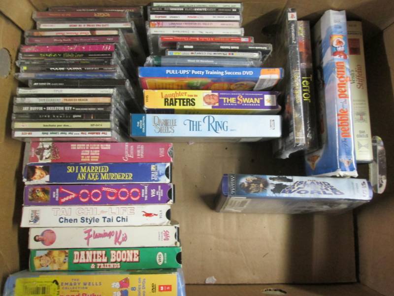 lot 116 image: Misc. VHS, CDs & DVDs...