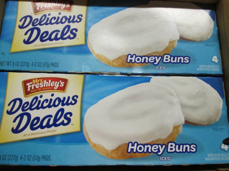 lot 123 image: Mrs. Fresleys Honey Buns- Iced (3 ...