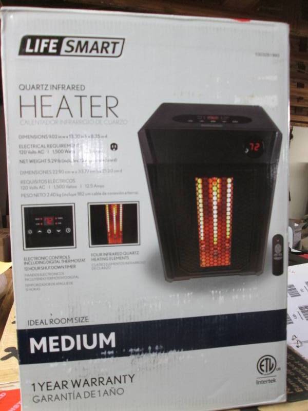 lot 132 image: LifeSmart Quartz Infrared Heater wi...