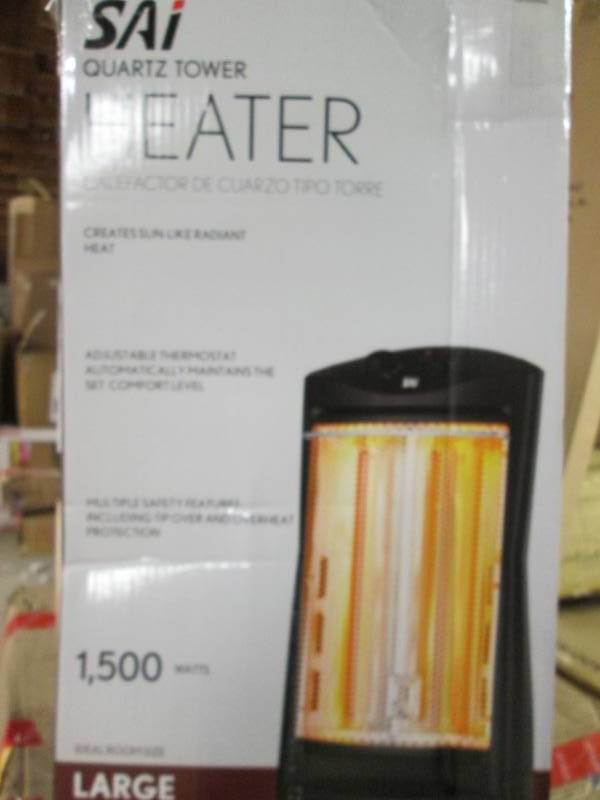 lot 133 image: SAI Quartz Tower Heater 1500W (Larg...