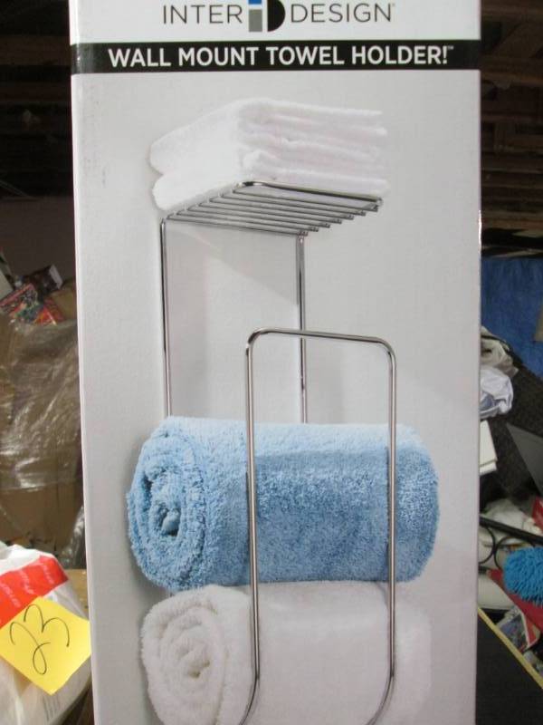 lot 144 image: InterDesign Wall Mount Towel Holder...