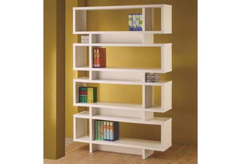 lot 124 image: Modern Standard Bookcase (White) Re...