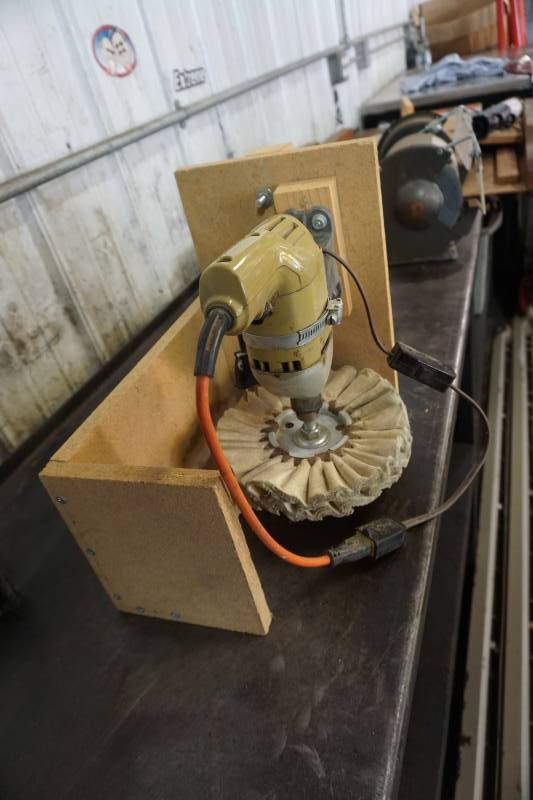 lot 35 image: Stationary Power Drill Driver Buffing Jig