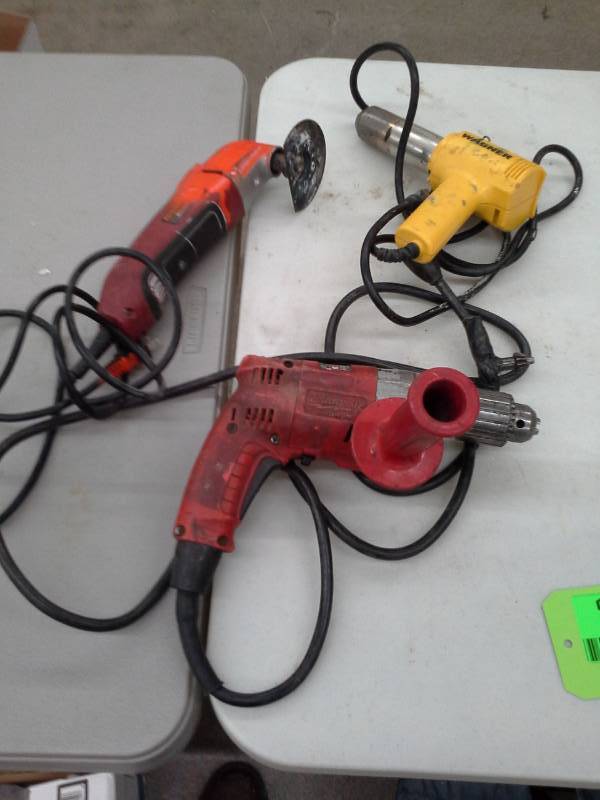 lot 448 image: Lot of (3) Cutoff Tool, Drill, Heat Gun