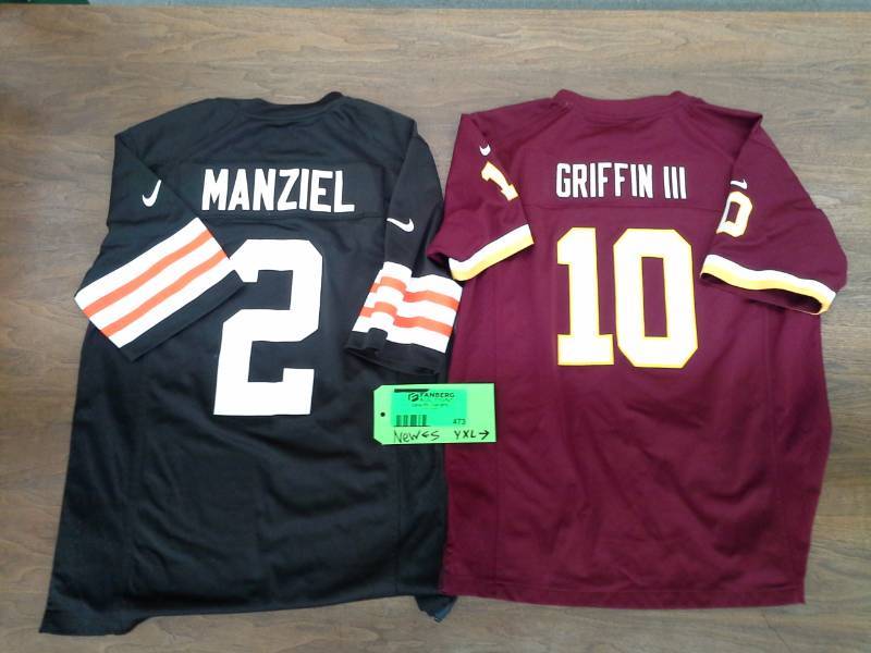 lot 473 image: Lot of (2) Manziel #2 Jersey, Griffin III #10 Jersey