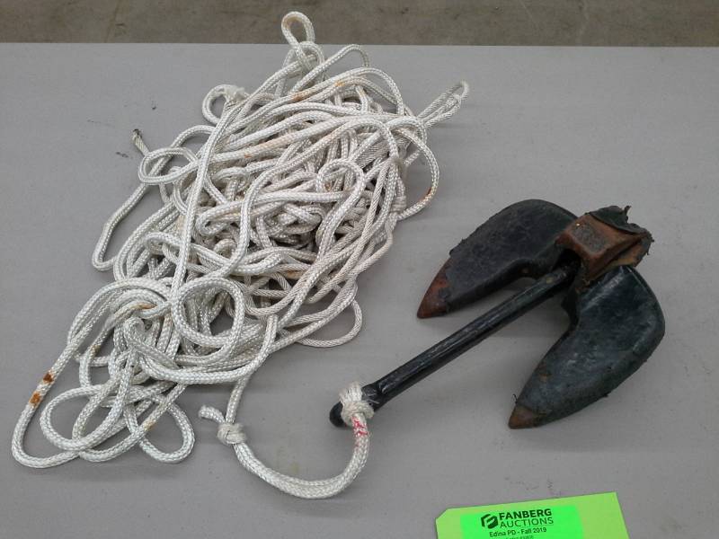 lot 480 image: Boat Anchor with Rope