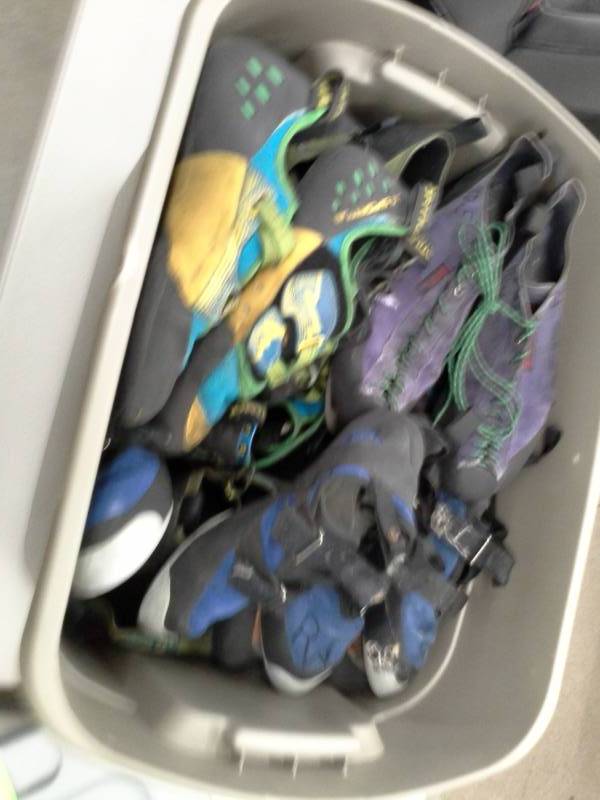 lot 493 image: Lot of (15) Pairs of Climbing Shoes