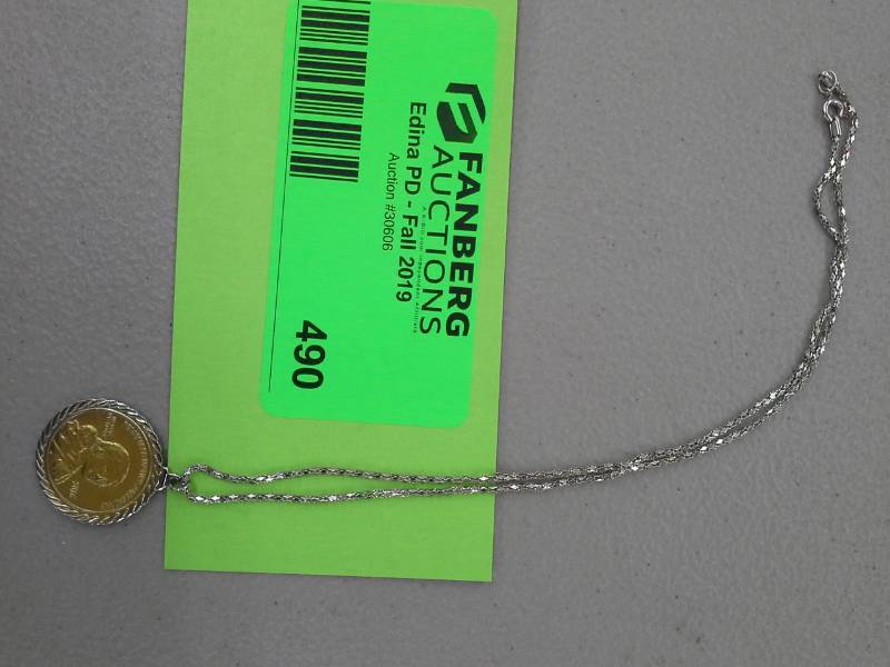 lot 490 image: 2016 Remember Native Americans Medallion Necklace