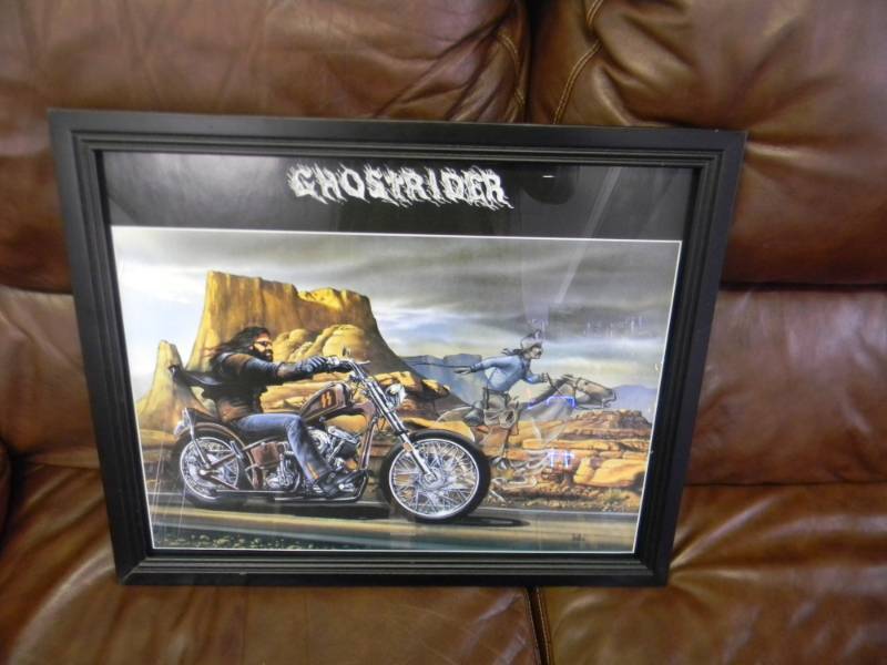 NICE David Mann Ghostrider piece Approx 22x18 - SEE PICTURES