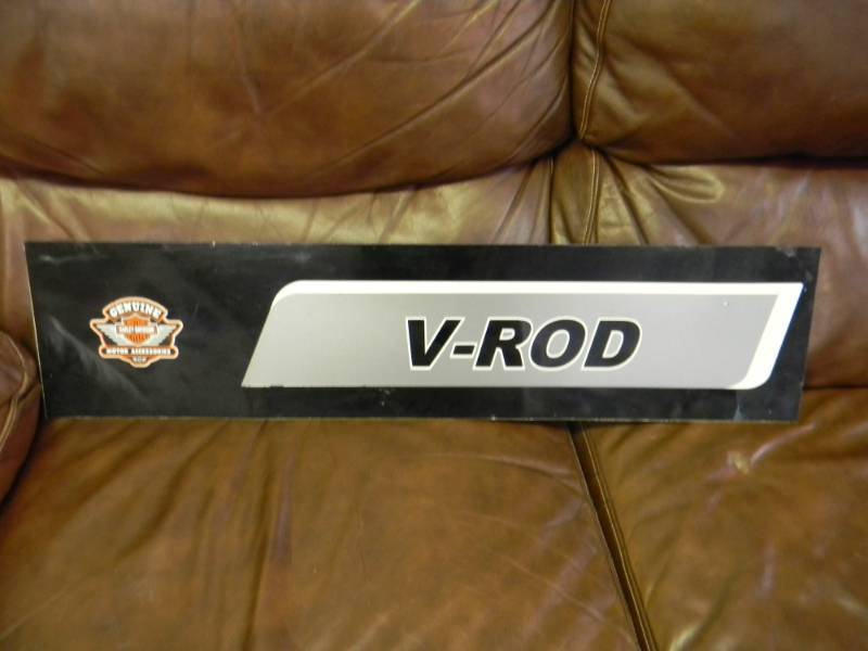 Harley Davidson V ROD Metal Sign. (ADVERTISEMENT) approx 30x8 - SEE PICTURES
