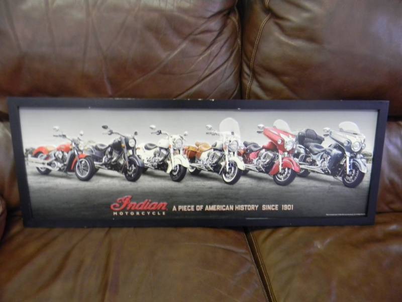 Indian Motorcycles  A Piece of American History Sign. Approx 32x12 - SEE PICTURES