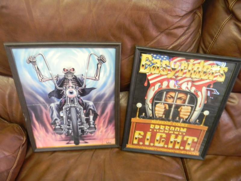 Set of Two Easy Rider David Mann Prints. - Approx 12x15 - SEE PICTURES