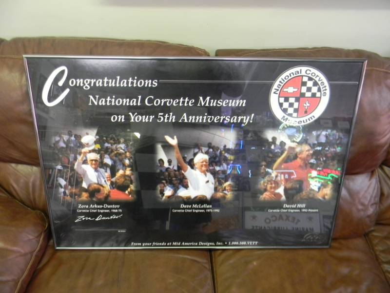 National Corvette Museum 5th Anniversary Piece approx 36x25 - SEE PICTURES