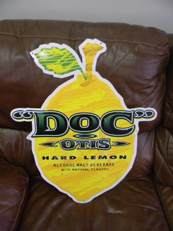 DOC OTIS Hard Lemon Tin Sign. approx 20x24 - SEE PICTURES