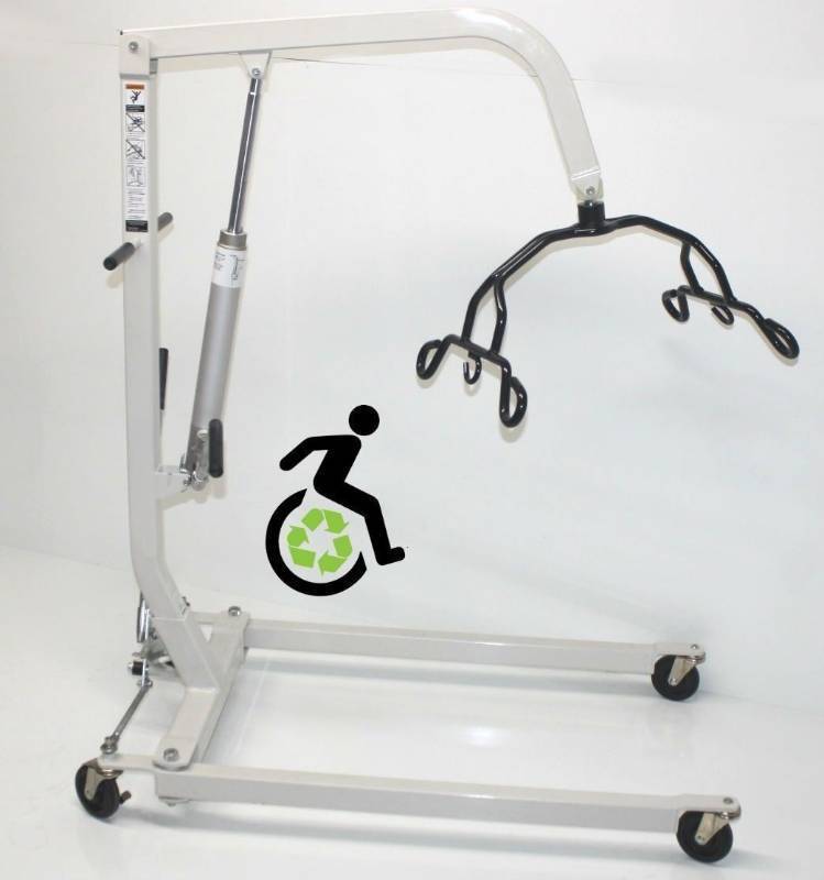 Hoyer Haudraulic Patient Lift&nbspHydraulic Bedside with Sling On Wheels - Many Uses For This Powerful Lift - Mechanics, Veterinary Clinics, Etc.