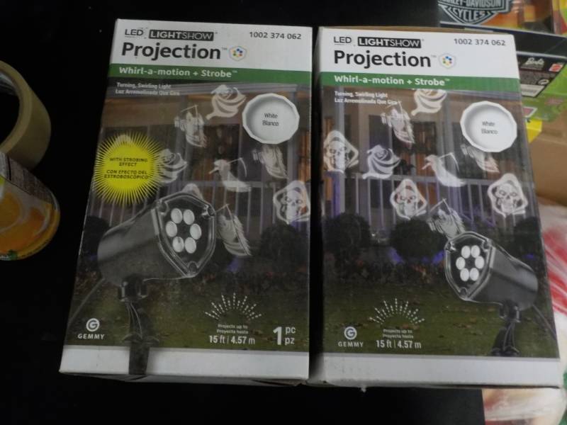 lot 1 image: Set of 2 LED Lightshow Projection W...