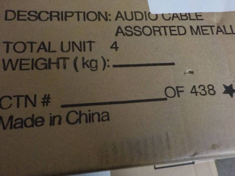 lot 78 image: Case of 48 Audio Cables- Assorted M...