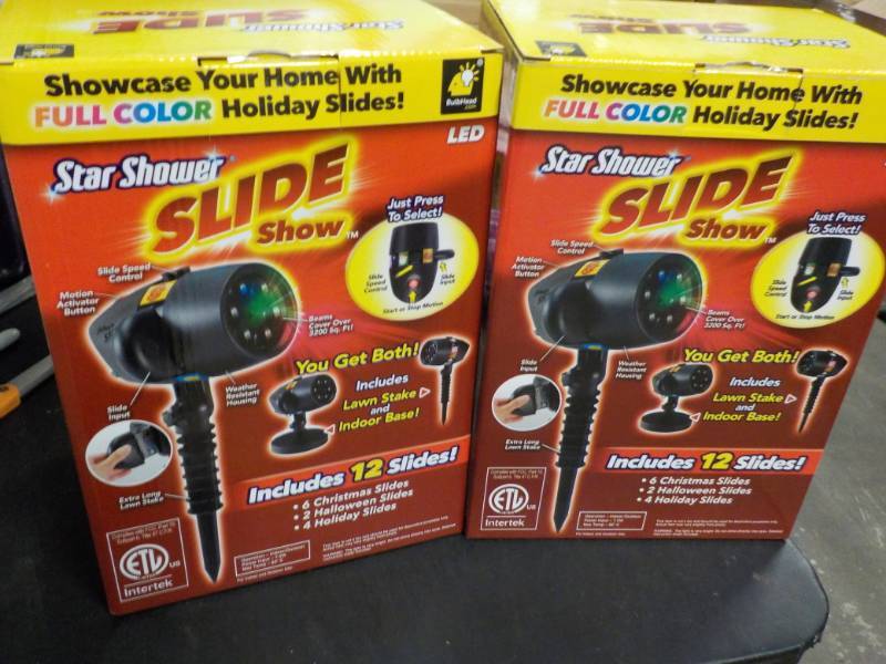 lot 106 image: set of 2 Star Shower LED Slide Show...