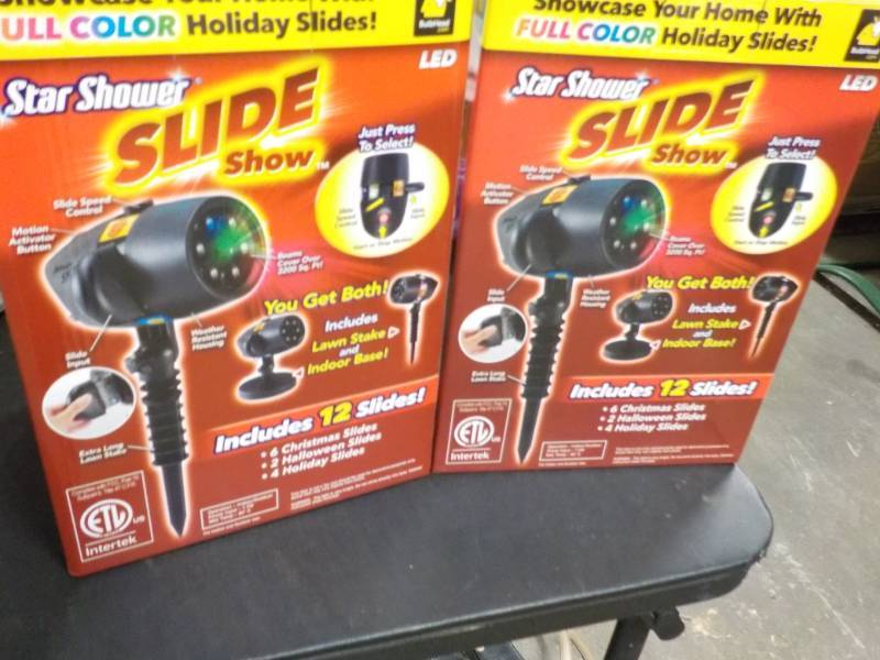 lot 107 image: set of 2 Star Shower LED Slide Show...