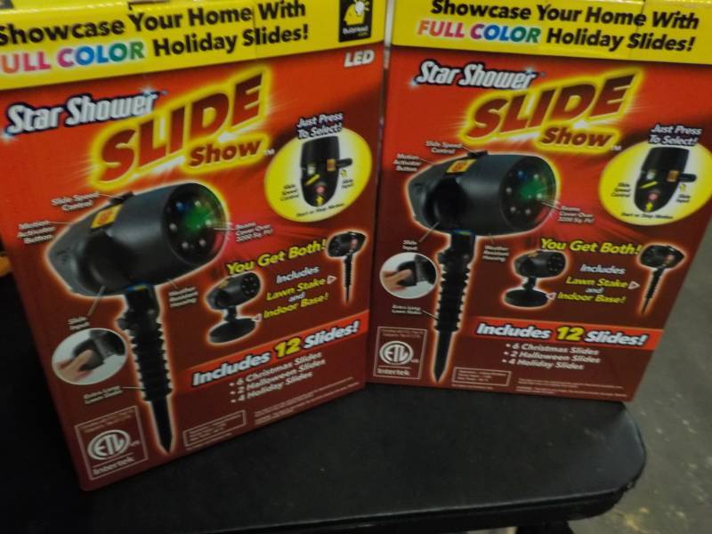 lot 108 image: set of 2 Star Shower LED Slide Show...