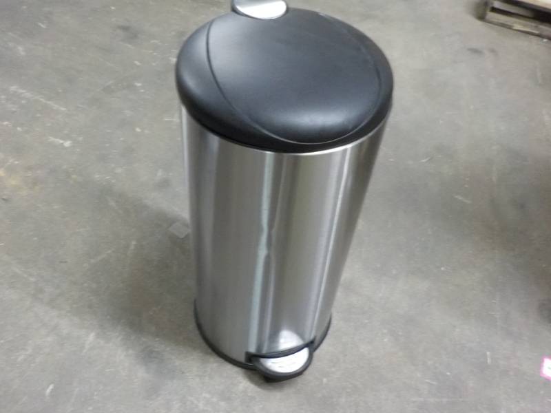 lot 112 image: Flip Top Waste Container- dented on...