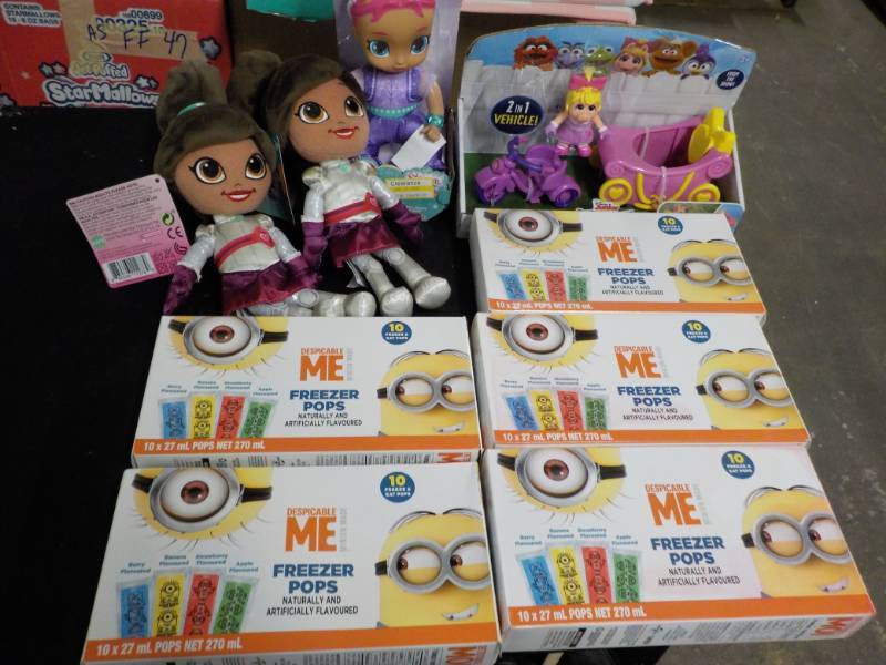 lot 115 image: 5 Despicable ME Freezer Pops and To...