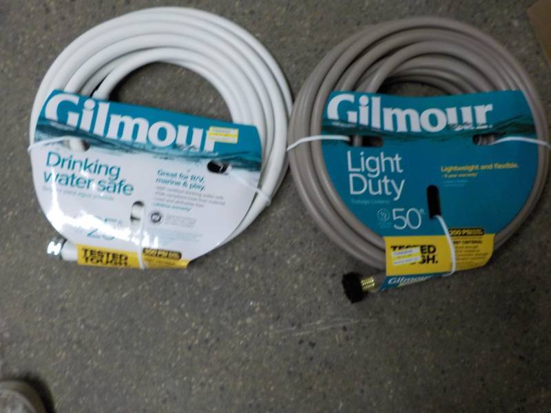 lot 121 image: Gilmour Light Duty 50 ft Hose and G...