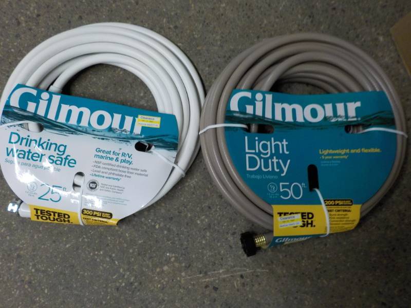 lot 122 image: Gilmour Light Duty 50 ft Hose and G...