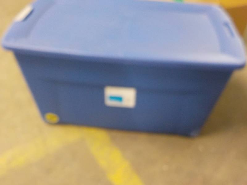 lot 140 image: 3 Totes, one with lid and 2 without...