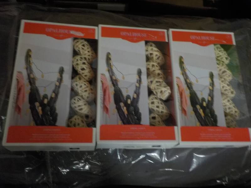 lot 142 image: set of 3 Opalhouse String Lights...