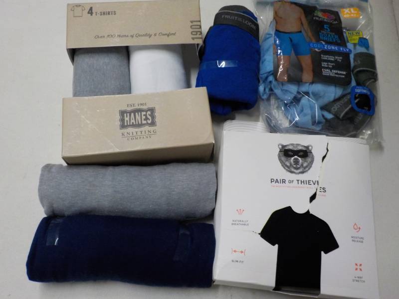 lot 170 image: 4XL Hanes Tshirts, 2 pair XL Briefs...