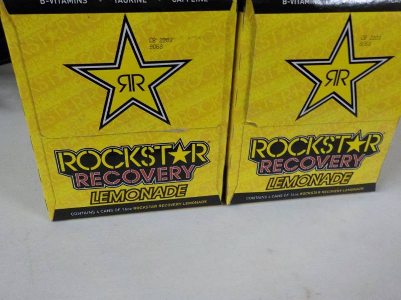 lot 230 image: 2 -4 packs Rockstar Recovery Lemona...