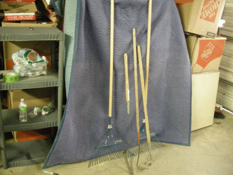 lot 94 image: 2 Rakes, Yard Tools